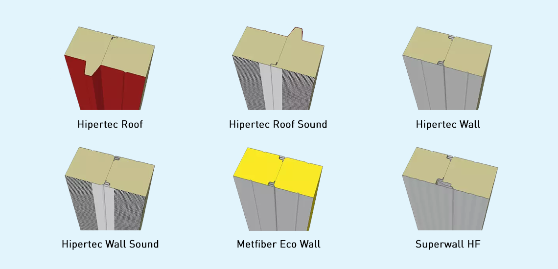 Selection of sandwich panel systems from Metecno