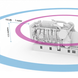  Customer reference on attenuation of noise from machines