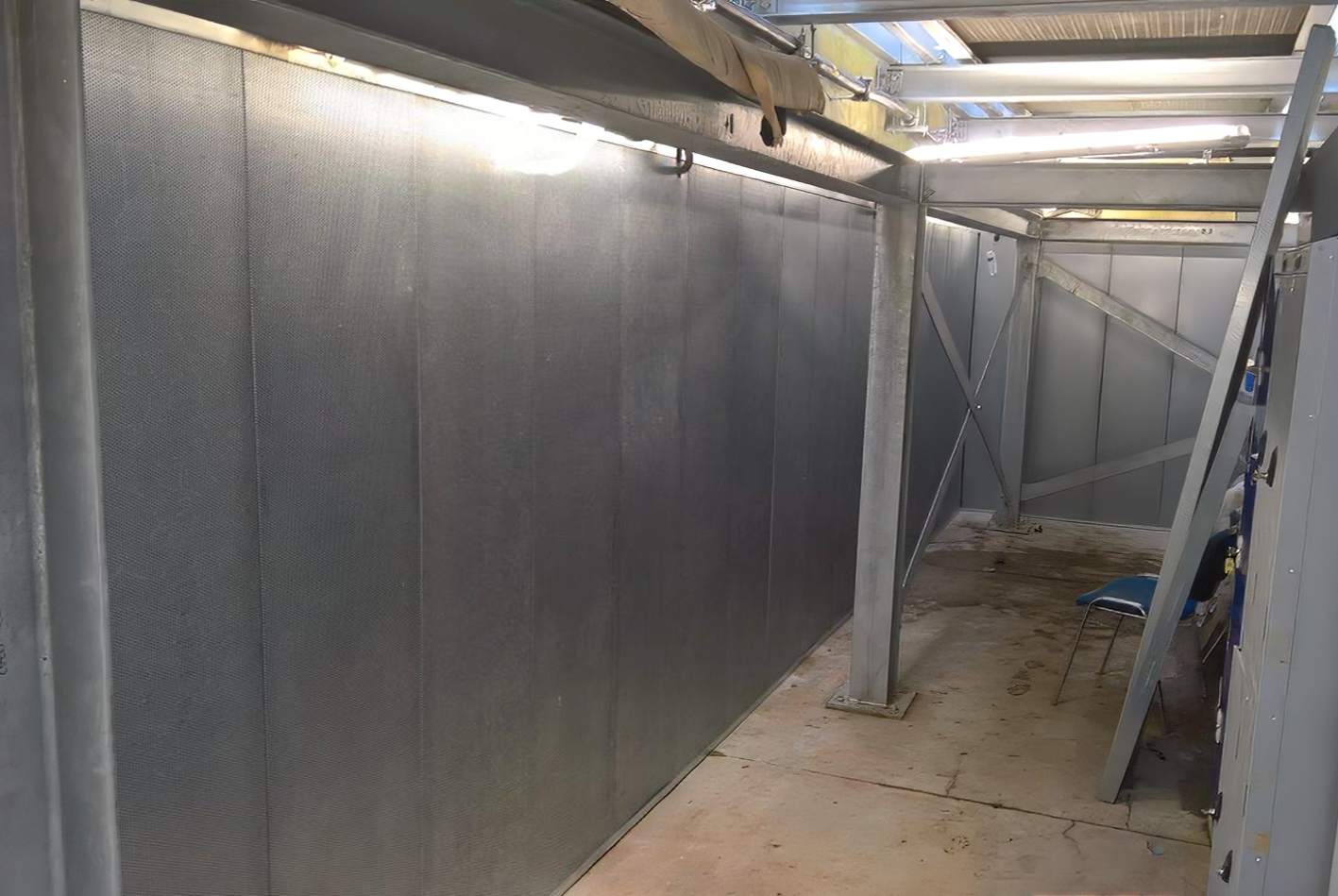 Acoustic panel in galvanised steel