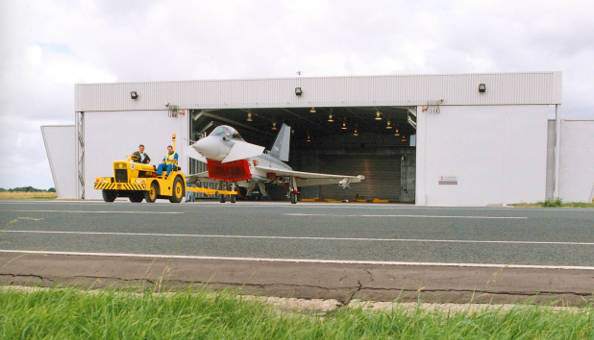 Fighter pulled out of a Hush House built by IAC Acoustics