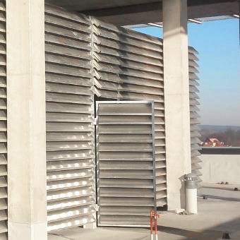 acoustic facade cladding allows light penetration and attenuates noise from roads and other sources of noise