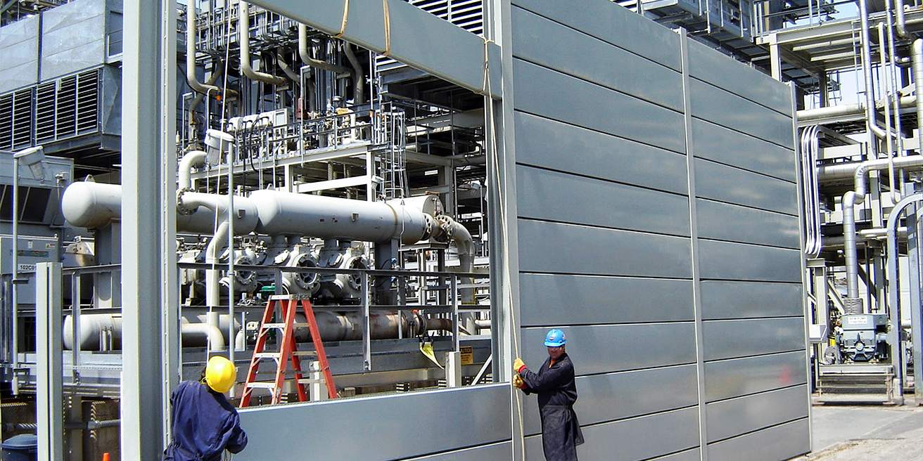 IAC Noishield barrier noise screen is characterised by extreme noise reduction