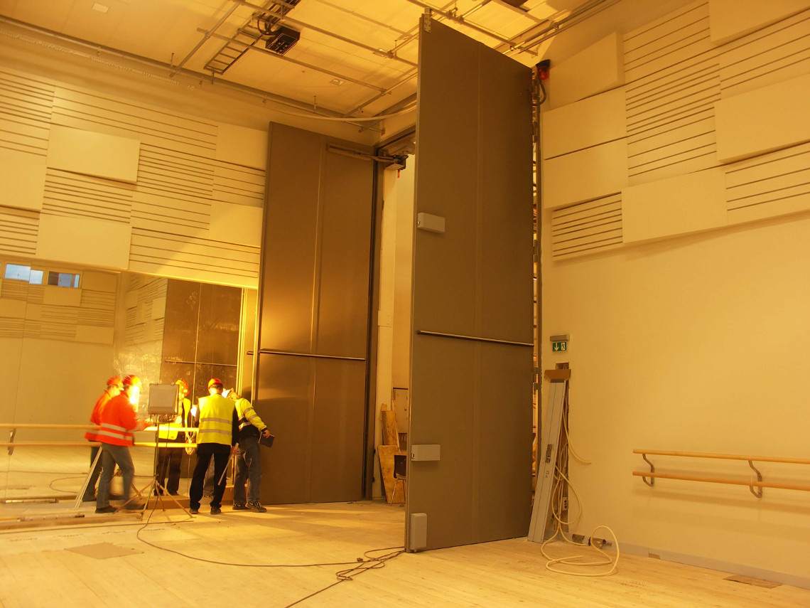 Large acoustic door high degree of sound insulation installed in Oslo concert hall