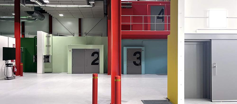 Acoustic doors from IAC Acoustics in a building acoustics laboratory