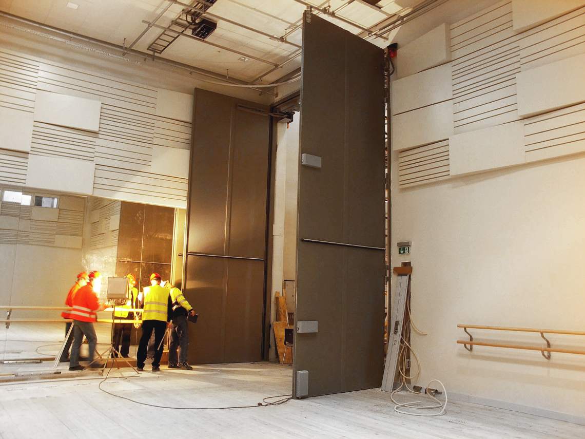 Large acoustic door high degree of sound insulation installed in Oslo concert hall