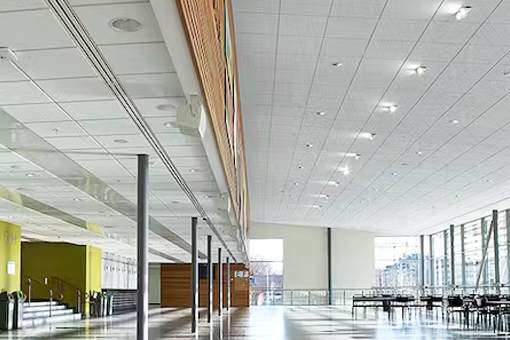 Acoustic ceilings are used in offices and classrooms